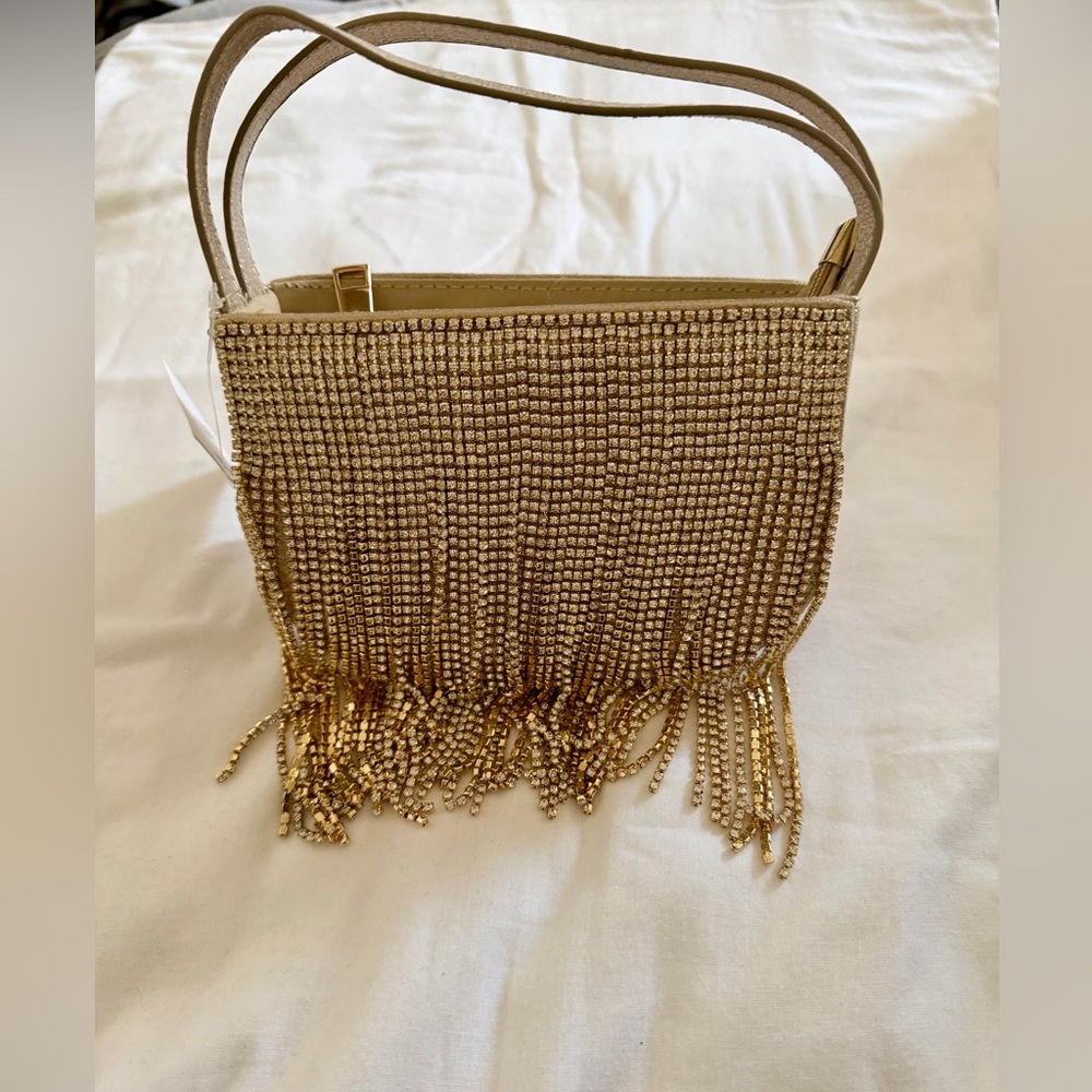 Elegant Gold Fringe Women's Bag